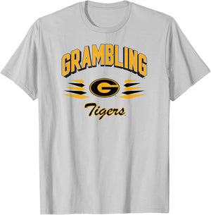 Grambling Tigers Retro Diamond White Officially Licensed T-Shirt - T-Shirt | Ash