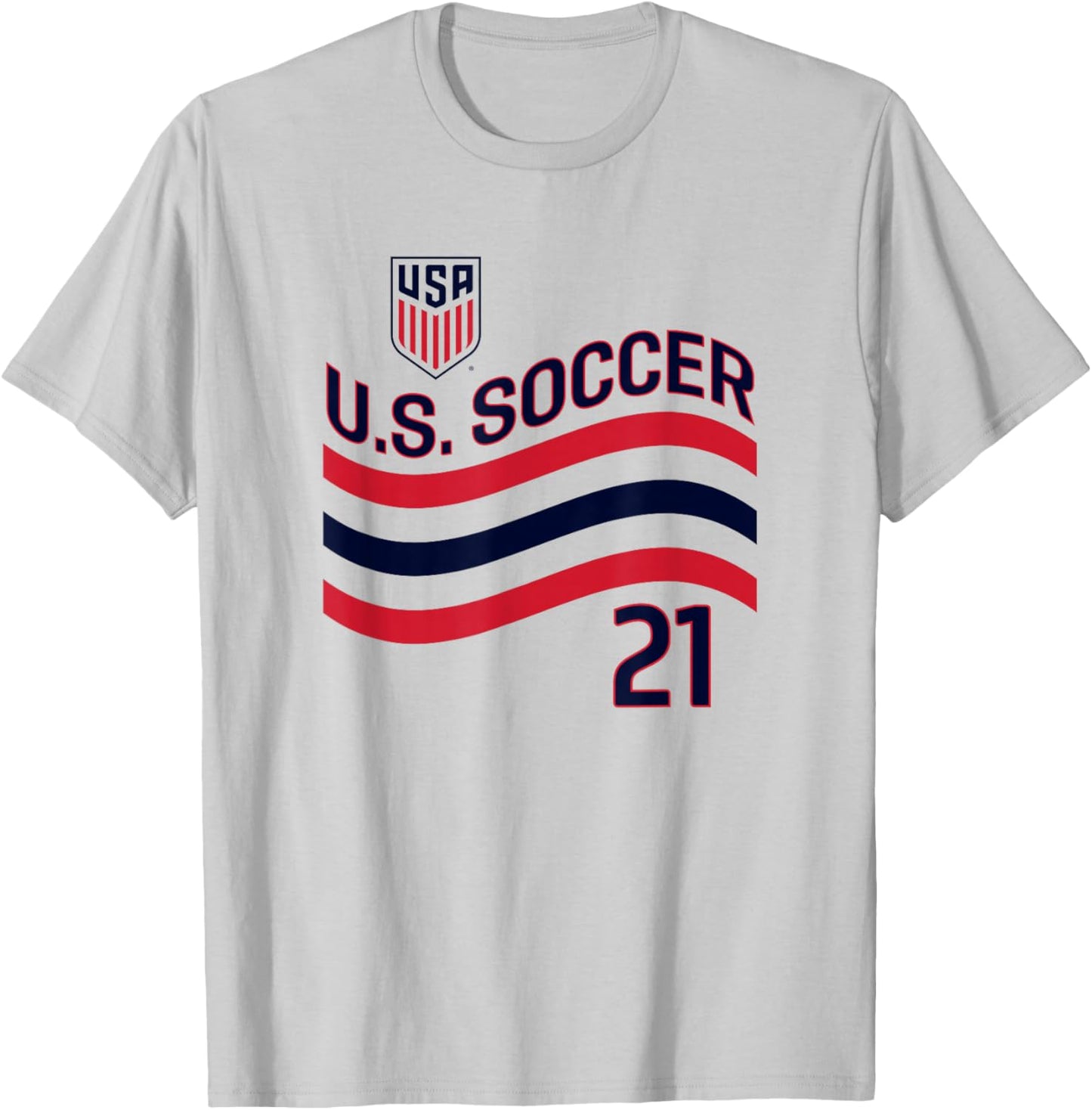 Tim Weah 21 White USMNT Officially Licensed T-Shirt - T-Shirt | Ash