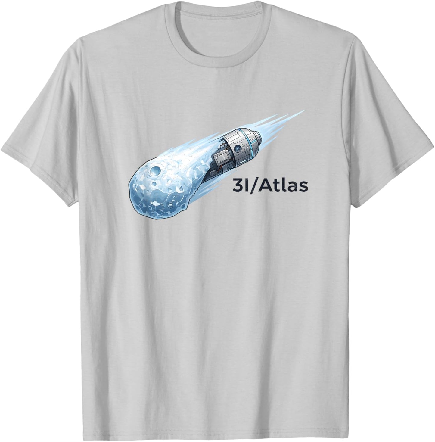 3I Atlas Comet UFO Cosmic Mystery T-Shirt - T-Shirt | Ash