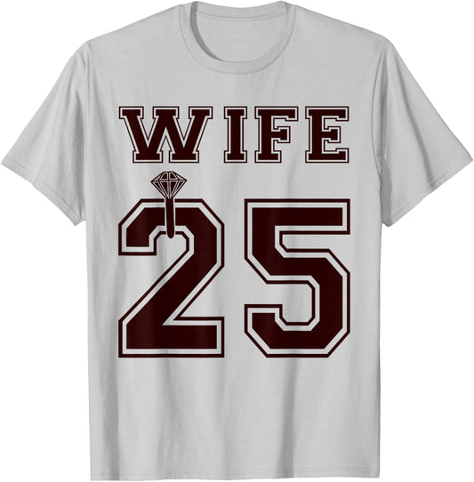 2025 Wife Husband Matching Engagement Party Honeymoon T-Shirt - T-Shirt | Ash