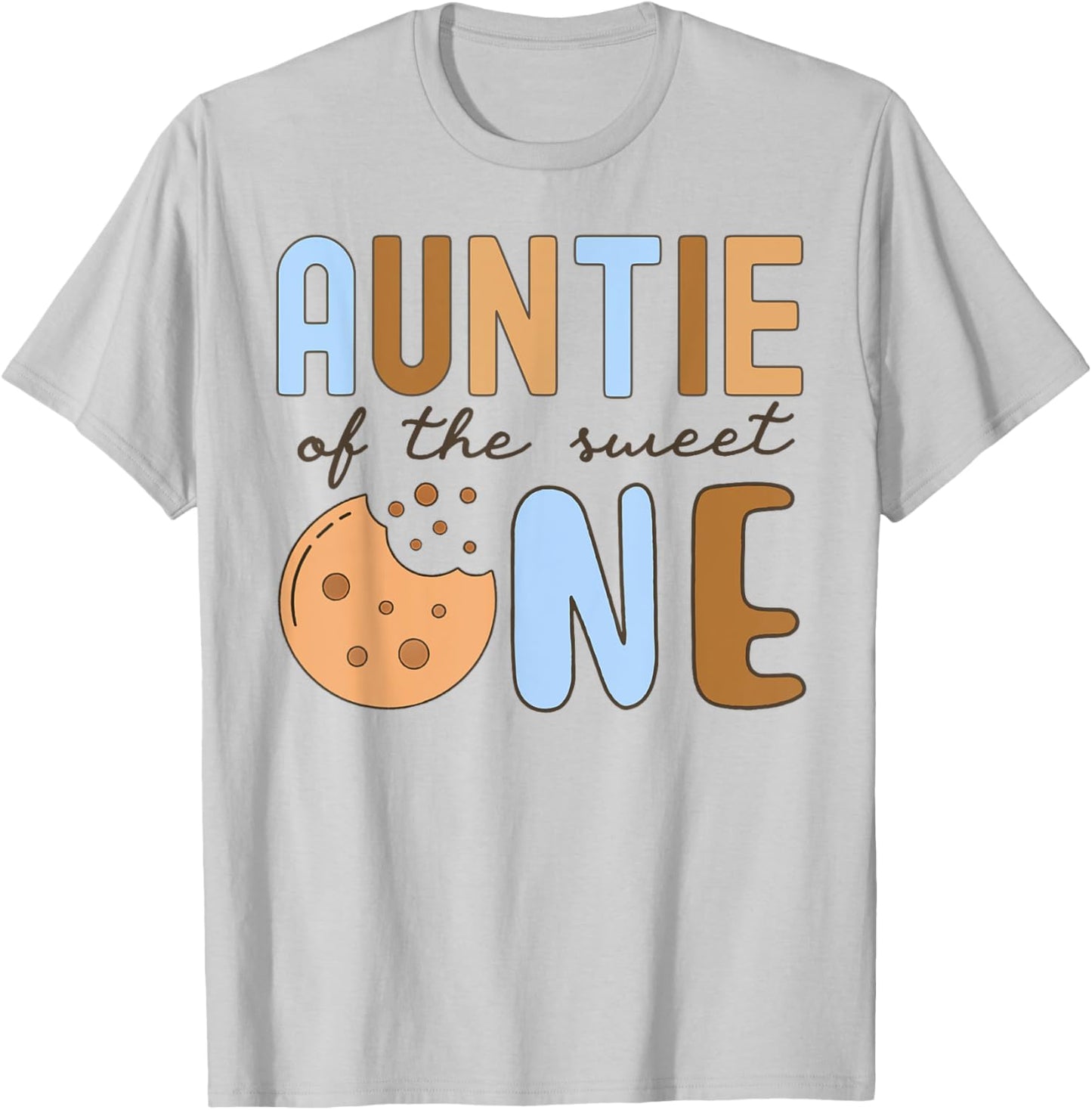 Auntie Of The Sweet One Cookies and Milk 1st Birthday Party T-Shirt - T-Shirt | Ash