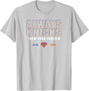 NBA 2026 Playoffs Mantra Knicks Shadow Realm T-Shirt - T-Shirt | Ash
