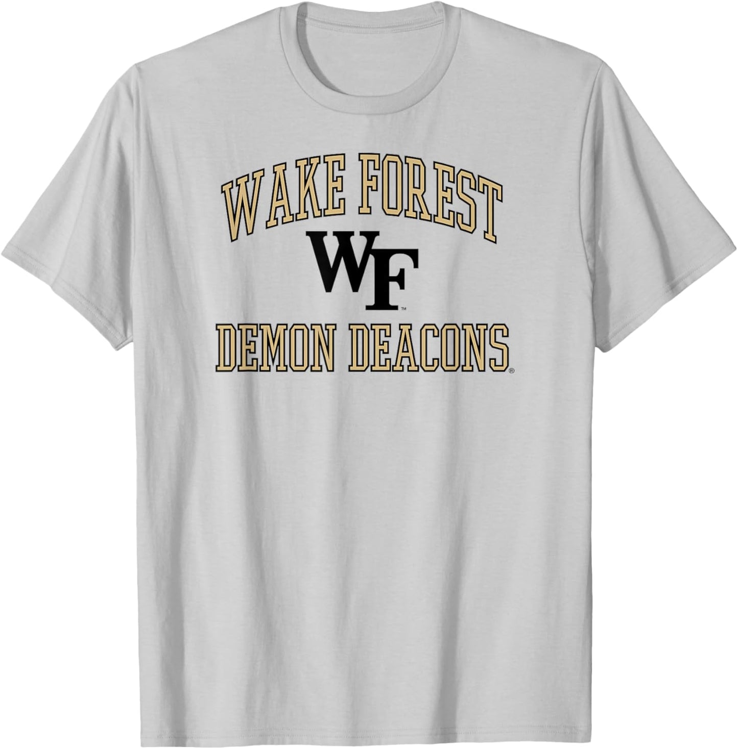 Wake Forest Demon Deacons Basketball Screen Gray T-Shirt - T-Shirt | Ash