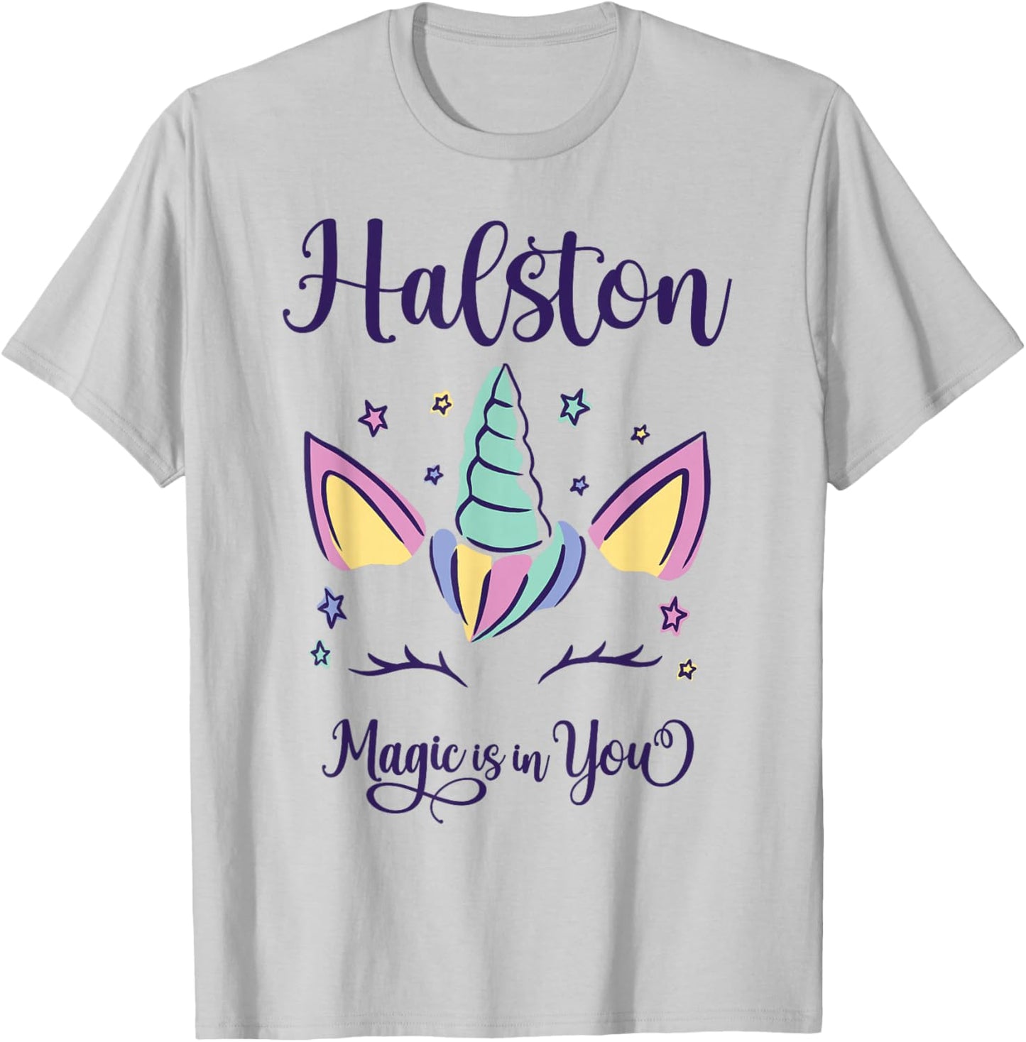 First Name Halston Personalized Halston T-Shirt - T-Shirt | Ash