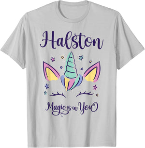 First Name Halston Personalized Halston T-Shirt - T-Shirt | Ash