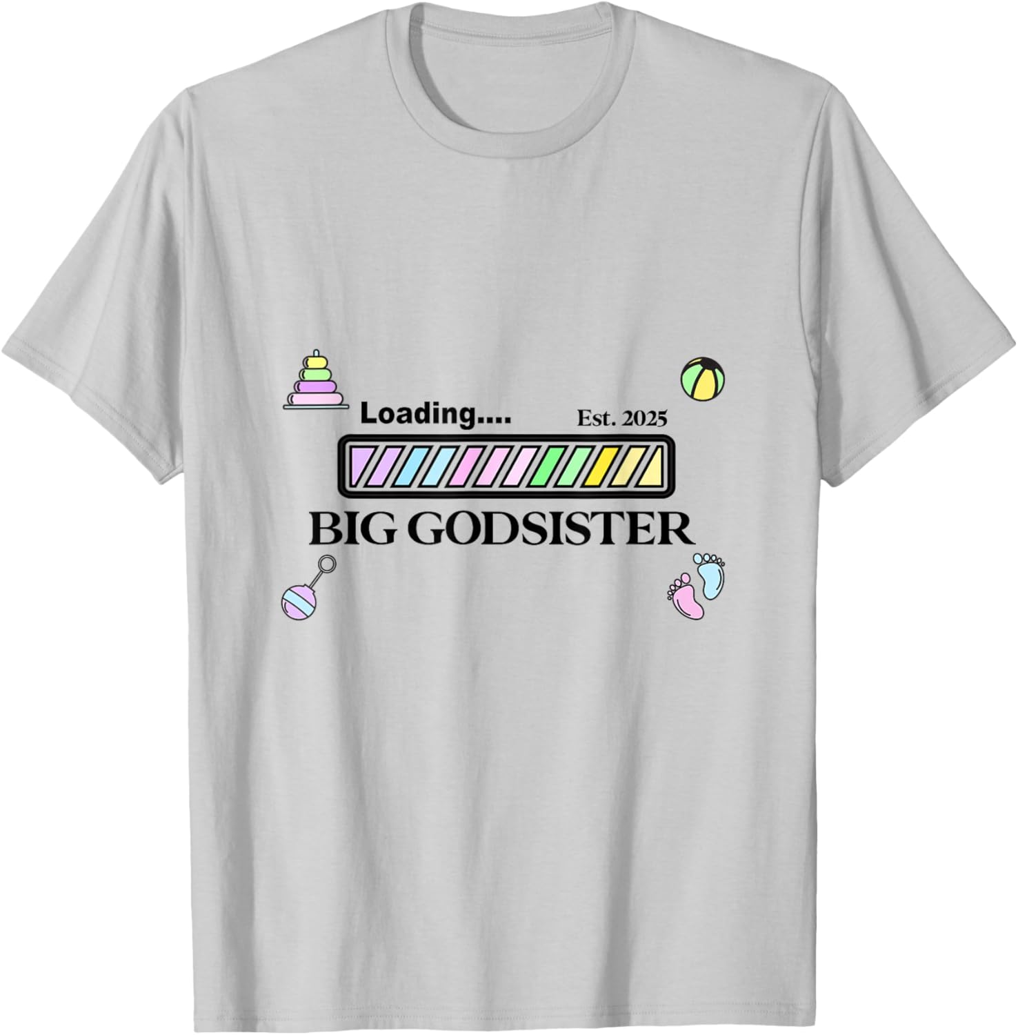 New baby Big God sister girls kids daughter teens women T-Shirt - T-Shirt | Ash