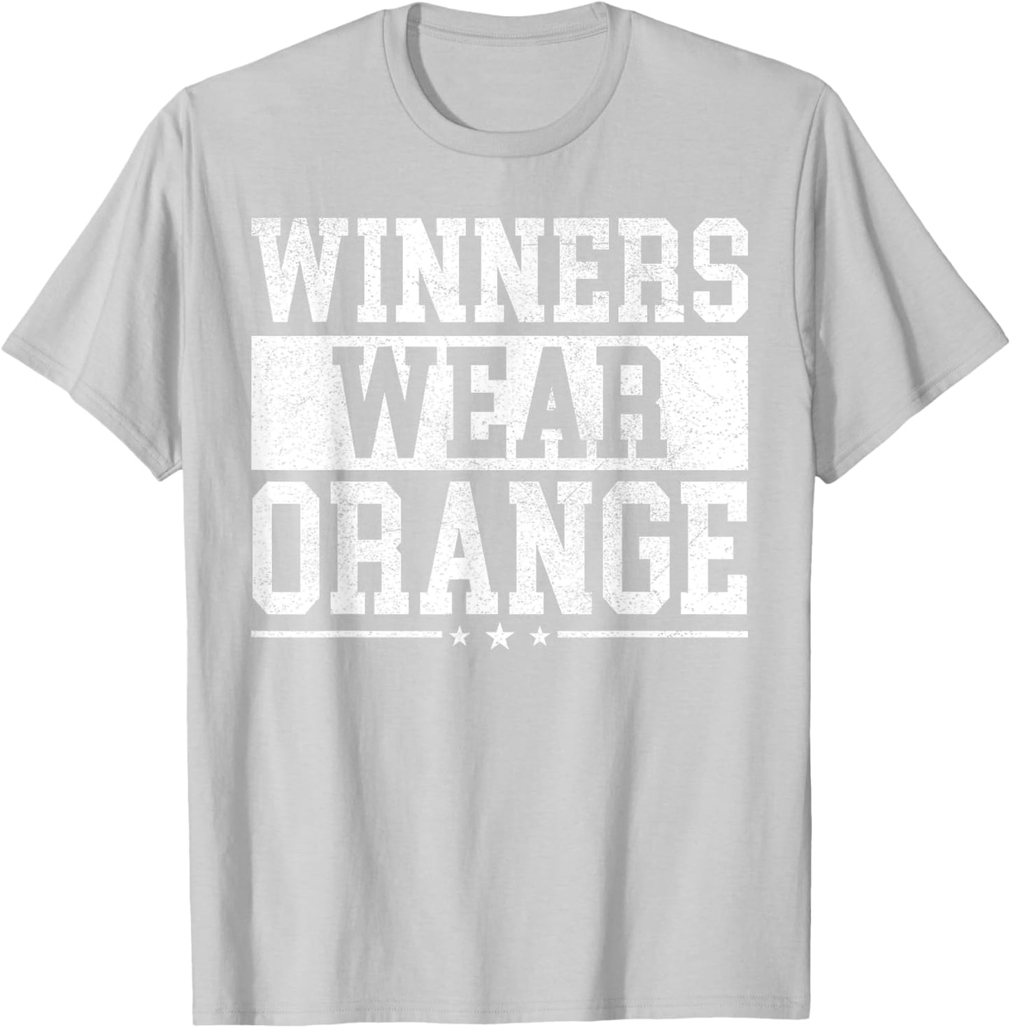 Winners Wear Orange Color War Camp Spirit Game Team Wear T-Shirt - T-Shirt | Ash