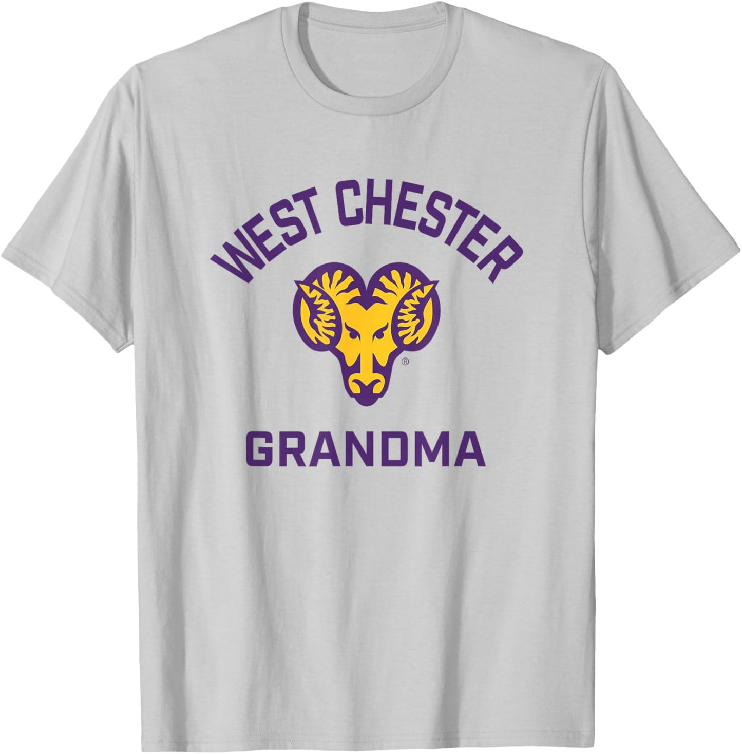 West Chester University Golden Rams Arched Grandma T-Shirt - T-Shirt | Ash