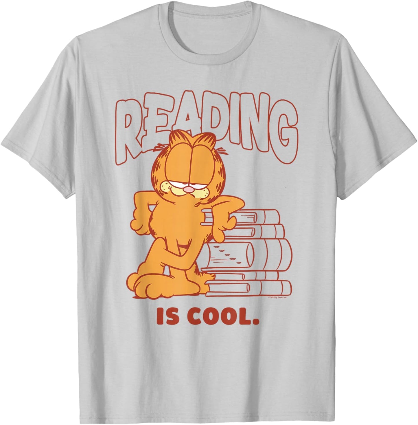 Garfield Reading is Cool Classic 90's Retro T-Shirt - T-Shirt | Ash