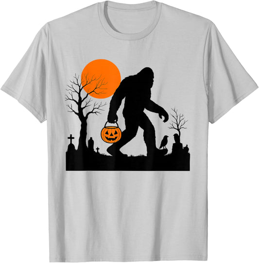 Funny Halloween Sasquatch Costume Bigfoot Scary Party T-Shirt - T-Shirt | Ash