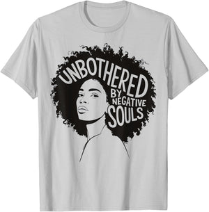 Unbothered By Negative Souls T-Shirt - T-Shirt | Ash