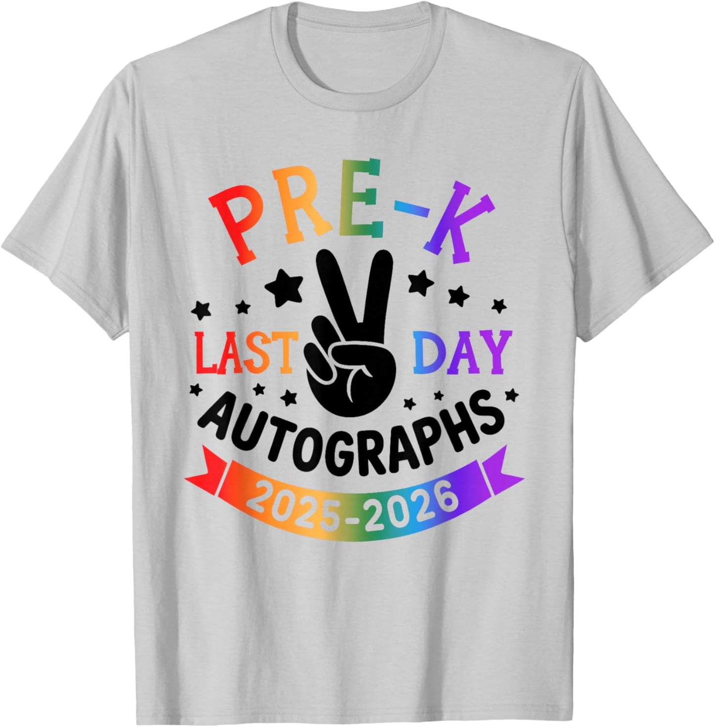 Last Day of School Autograph Pre-K Graduation 2026 Kids T-Shirt - T-Shirt | Ash