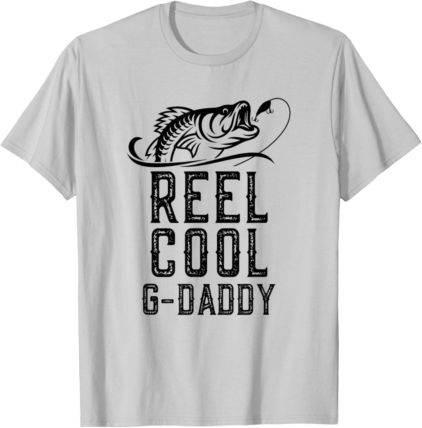 Reel Cool G-Daddy Fishing Funny Grandpa Retro GDaddy T-Shirt - T-Shirt | Ash
