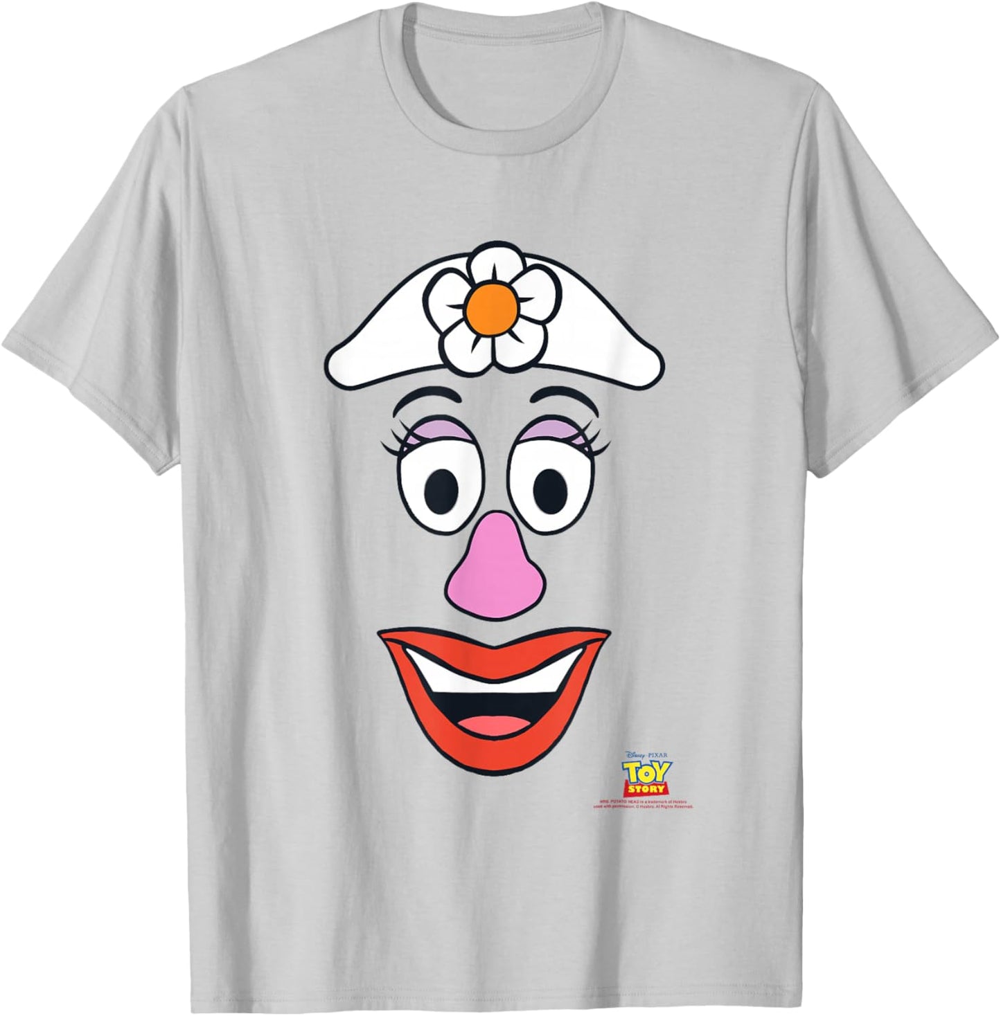Disney Pixar Toy Story Mrs. Potato Head Big Face T-Shirt - T-Shirt | Ash