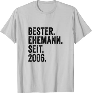Bester Ehemann Seit 2006 | 20 Hochzeitstag 20 Jahre T-Shirt - T-Shirt | Ash