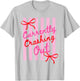 Currently Crashing Out Cute Bow Funny Aesthetic Meme Quote T-Shirt - T-Shirt | Ash