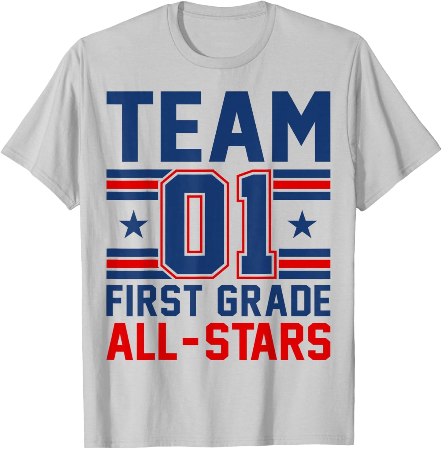 Kids Sports 01 Team First Grade 1st Grade All Stars Jersey T-Shirt - T-Shirt | Ash