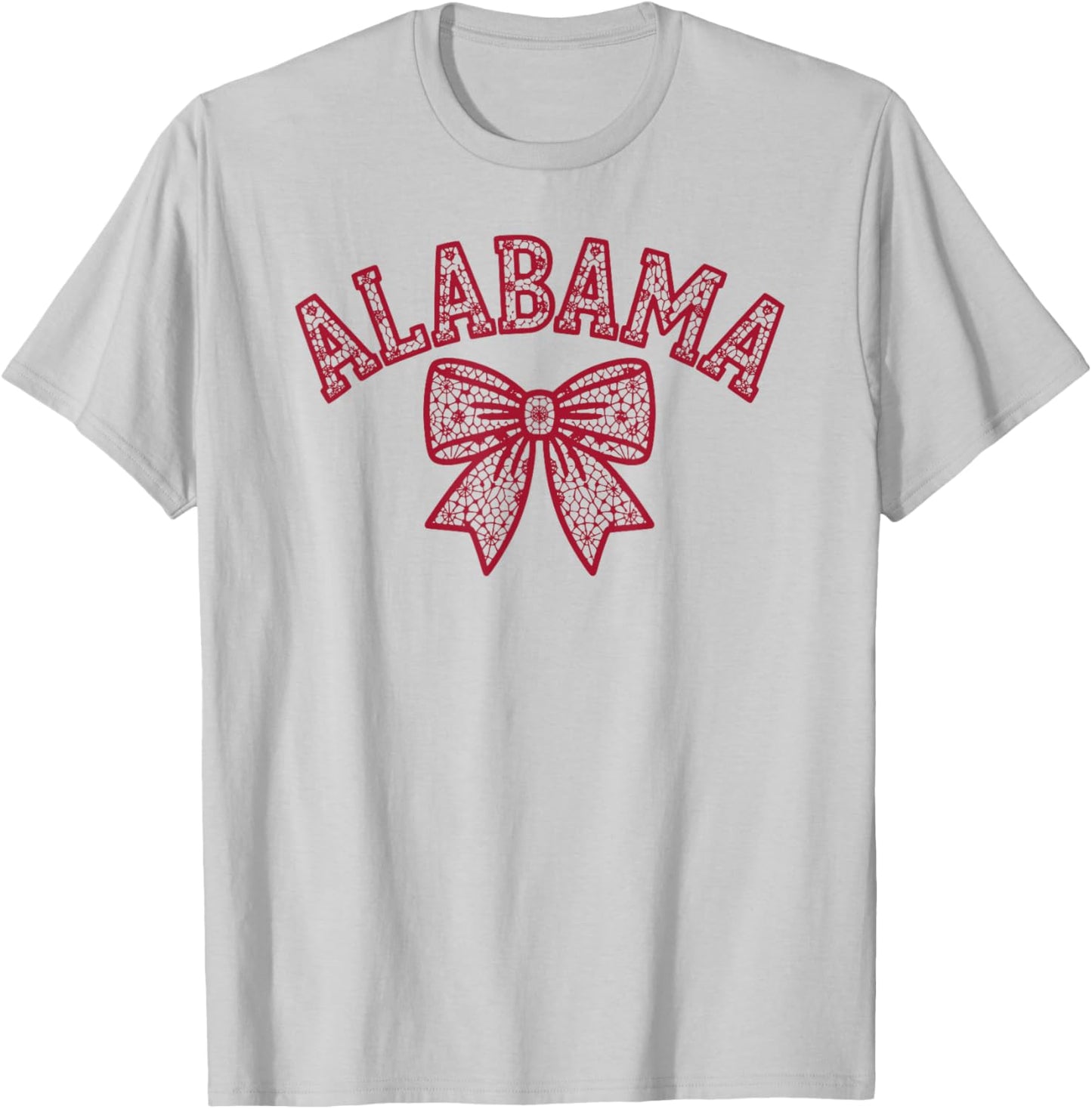 Cute Alabama Design with Lace Coquette Bow, Cute Alabama T-Shirt - T-Shirt | Ash