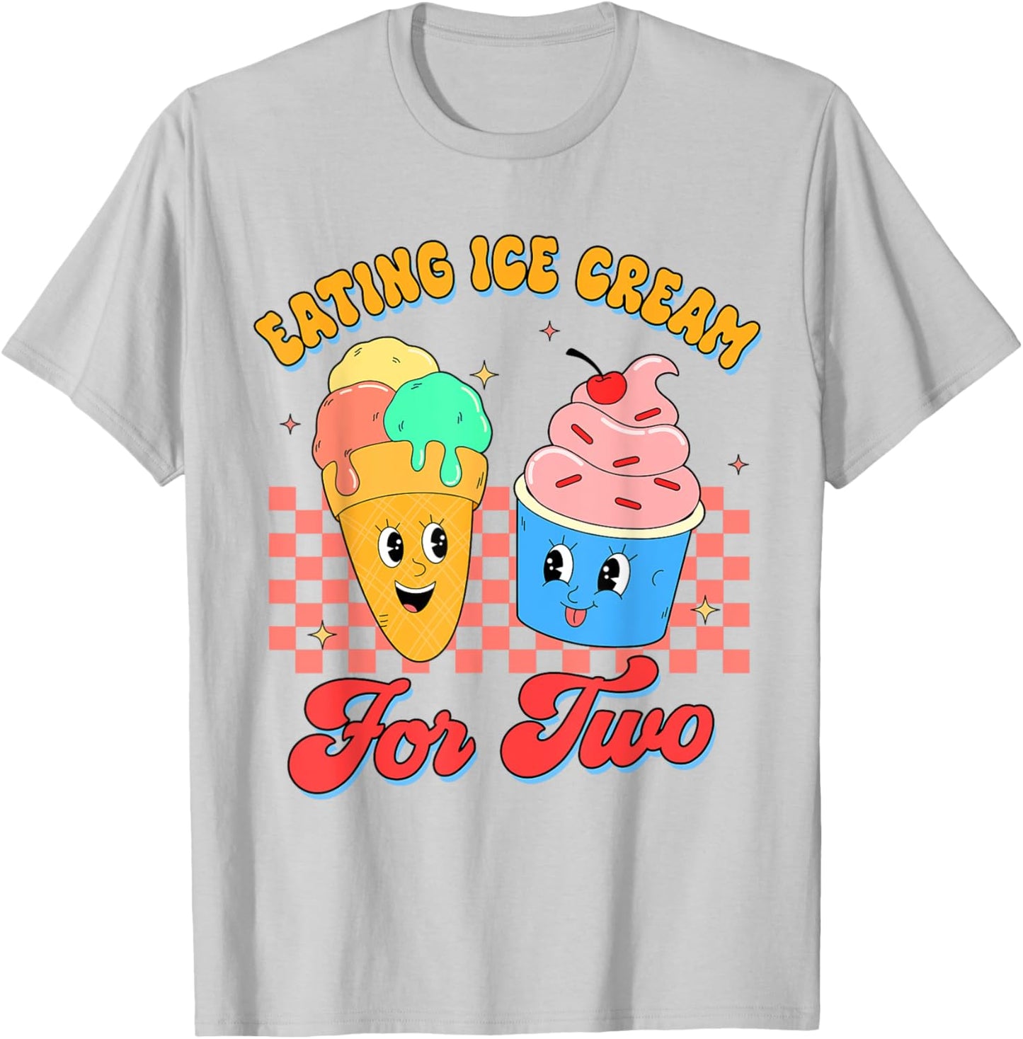 Pregnancy Announcement Mommy To Be Eating Ice Cream For Two T-Shirt - T-Shirt | Ash