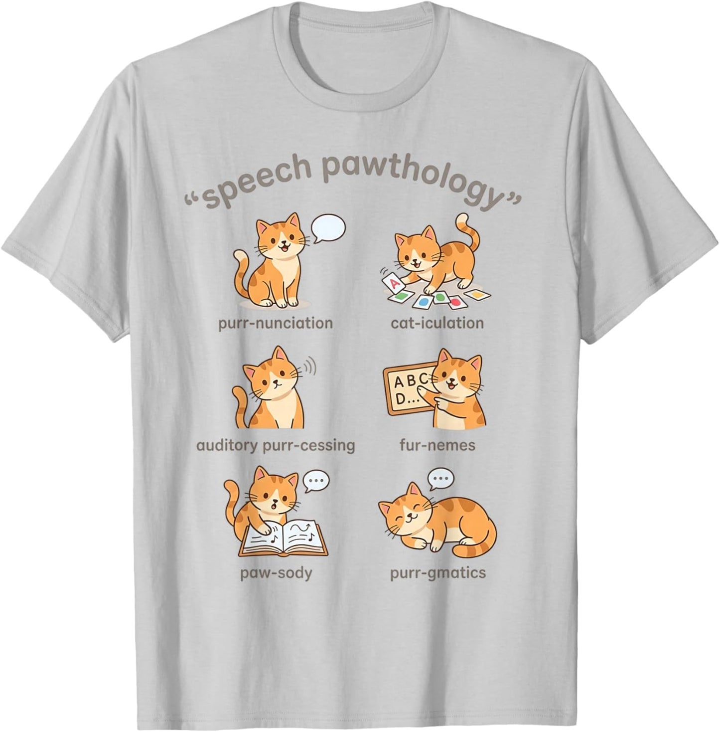 Cat Pun SLP T-Shirt - T-Shirt | Ash