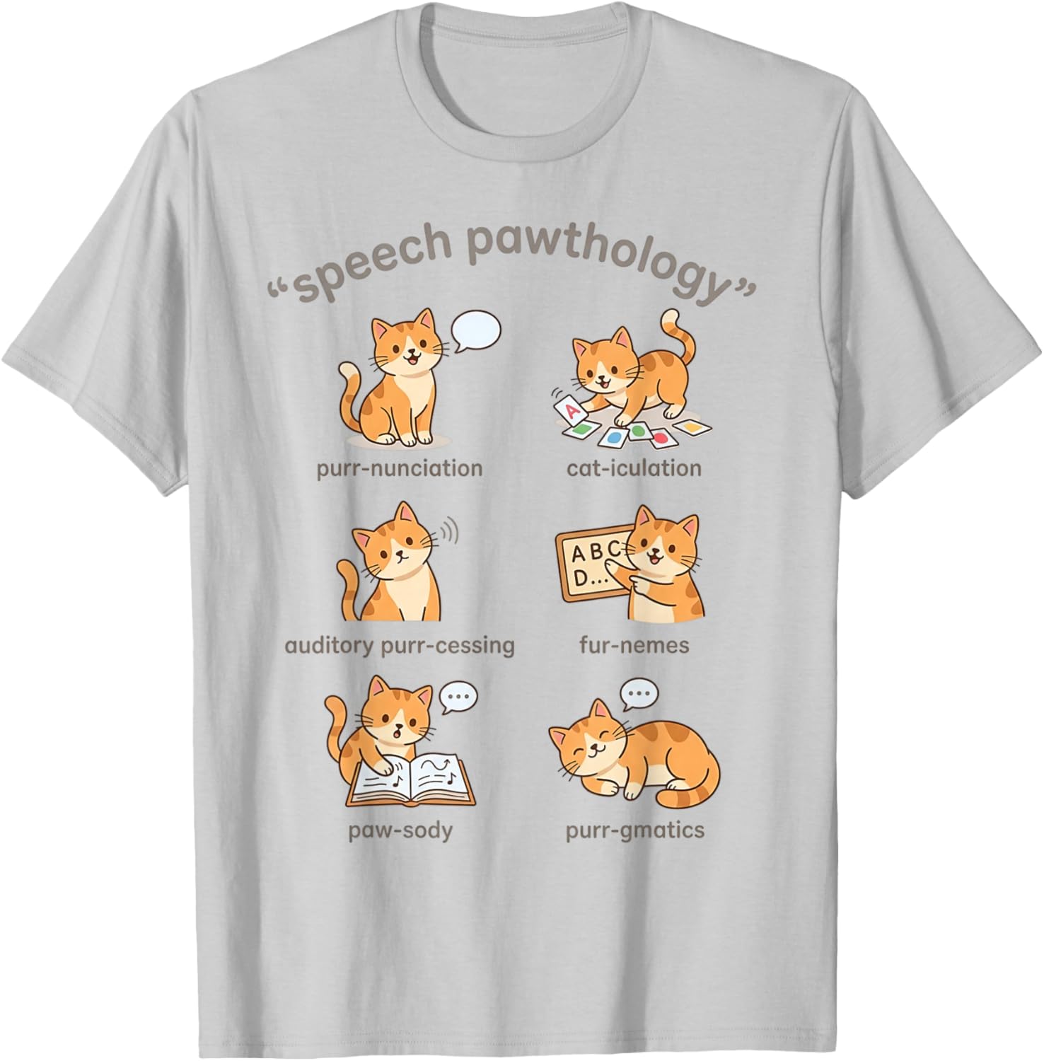 Cat Pun SLP T-Shirt - T-Shirt | Ash
