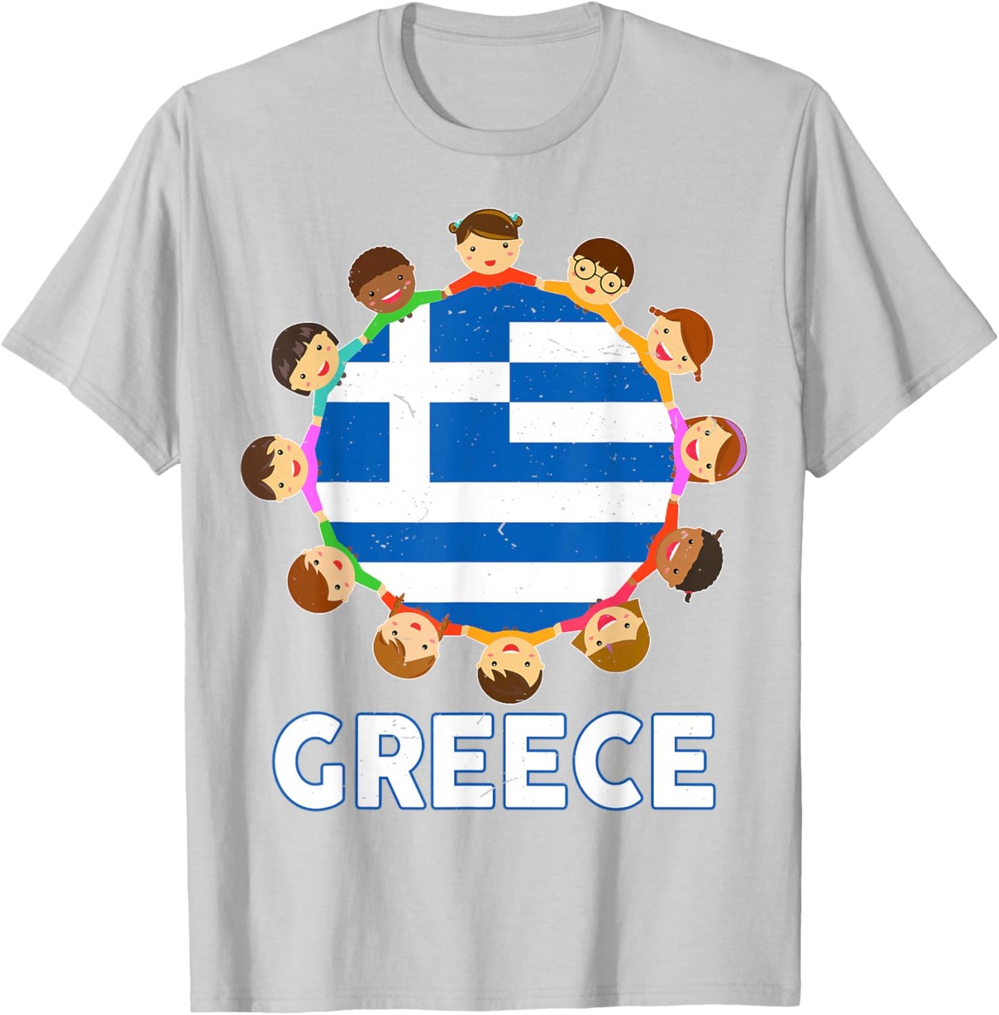 Toddler Greece Greek Flag Funny Baby Kid Boy Men Women T-Shirt - T-Shirt | Ash