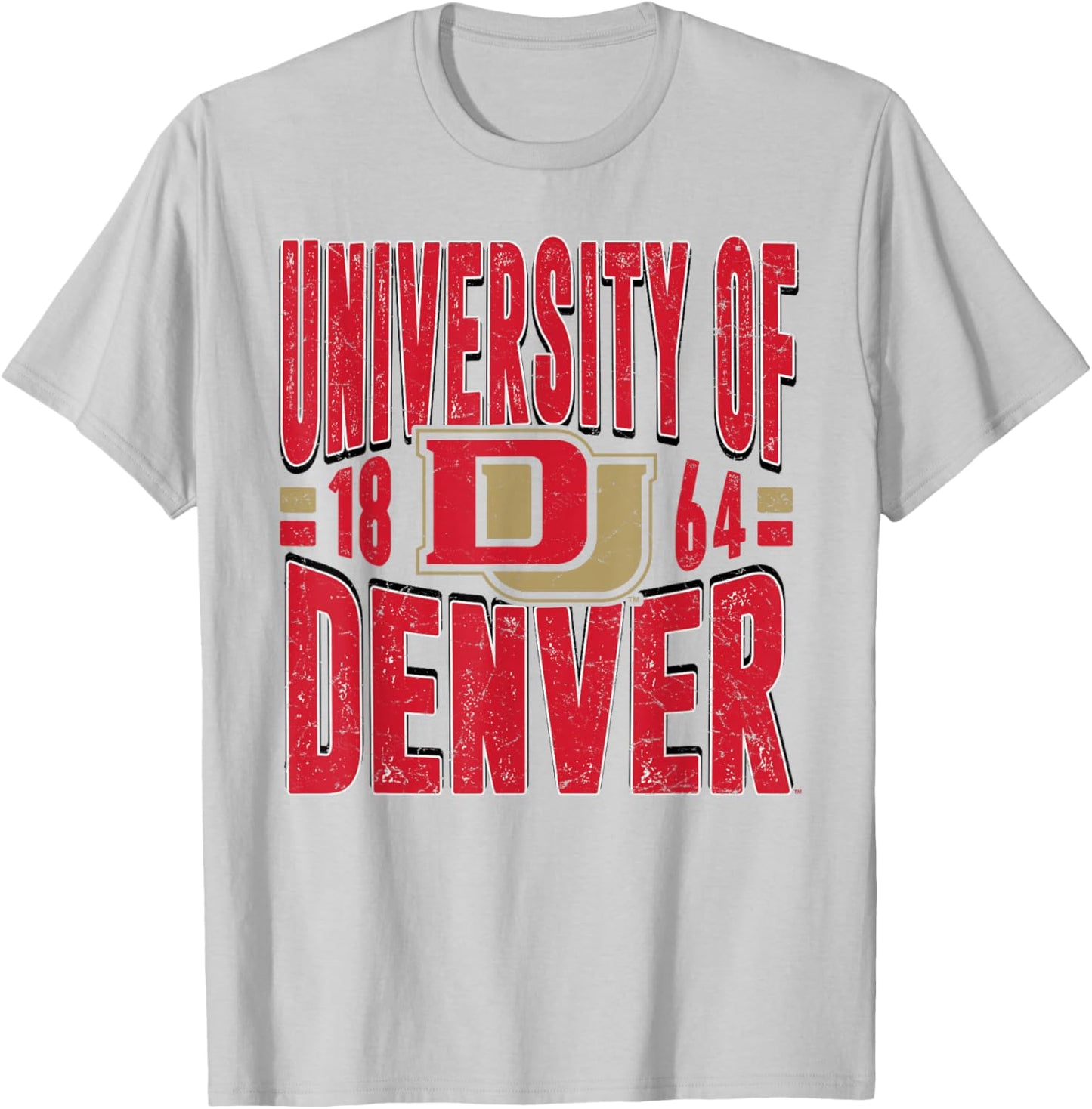 Denver Pioneers Vintage 90's Retro White Officially Licensed T-Shirt - T-Shirt | Ash
