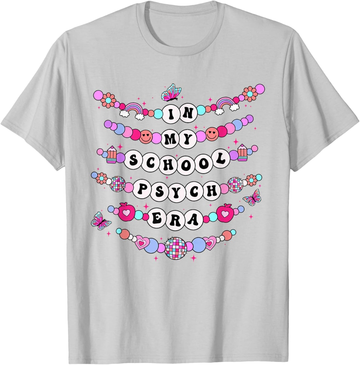 Women In My School Psych Era Retro School Psychologist T-Shirt - T-Shirt | Ash