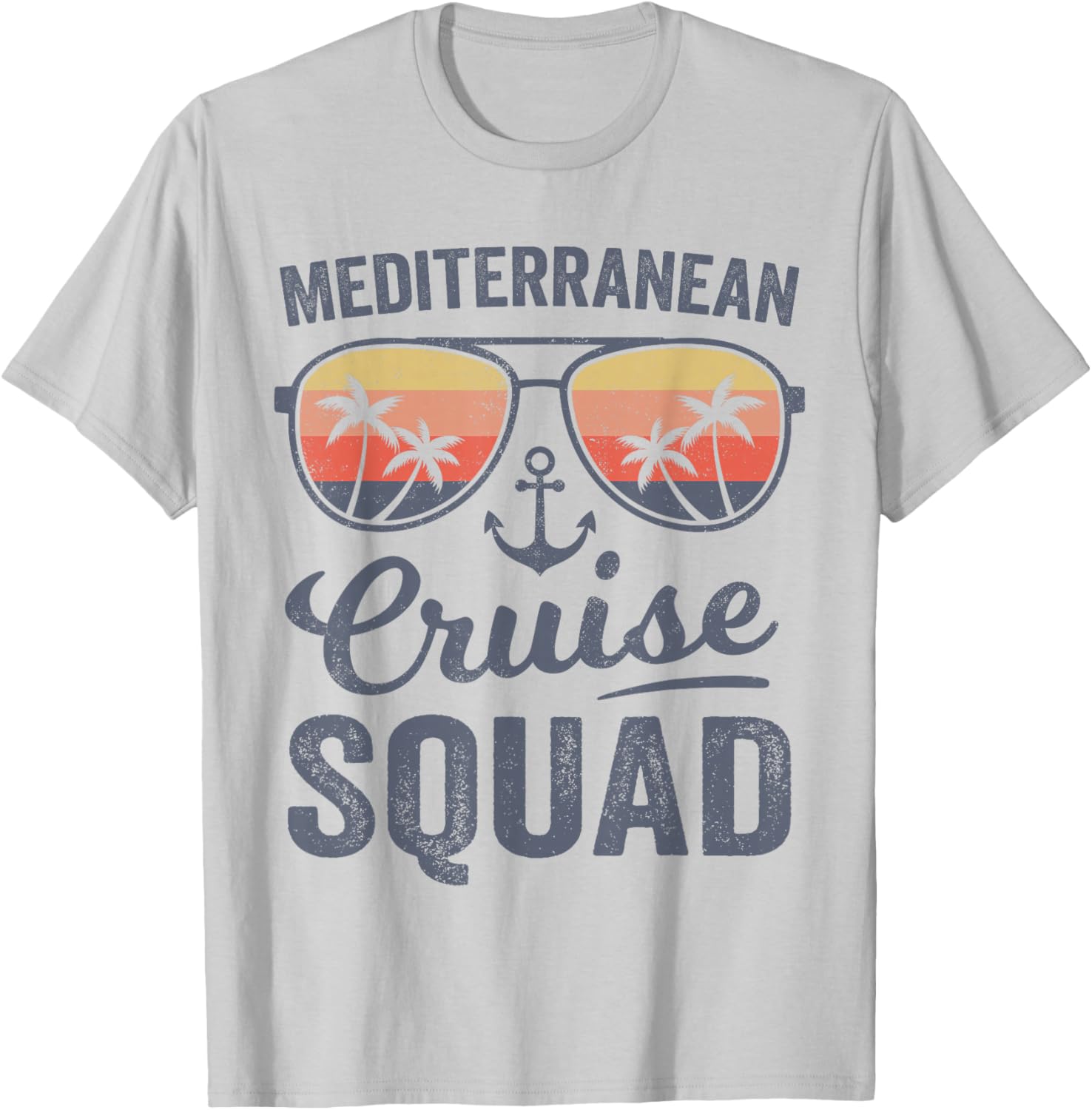 Mediterranean Cruise Squad 2025 Europe Family Matching T-Shirt - T-Shirt | Ash