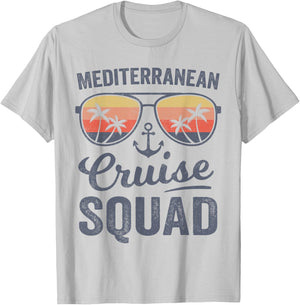 Mediterranean Cruise Squad 2025 Europe Family Matching T-Shirt - T-Shirt | Ash