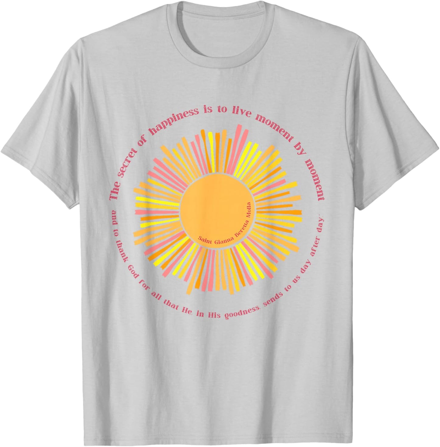 Saint Gianna Beretta Molla Catholic T-Shirt - T-Shirt | Ash
