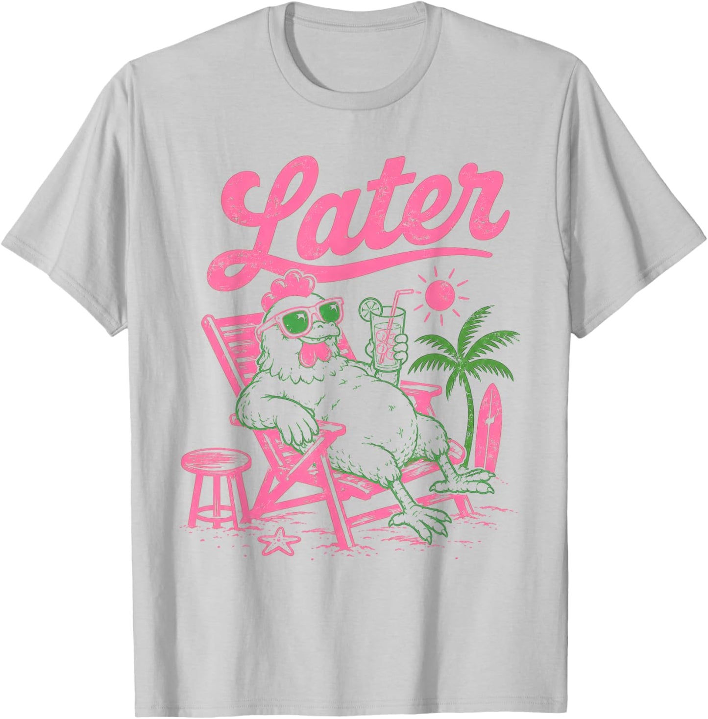 Chicken School's Out for Summer Teacher Student Men Women T-Shirt - T-Shirt | Ash