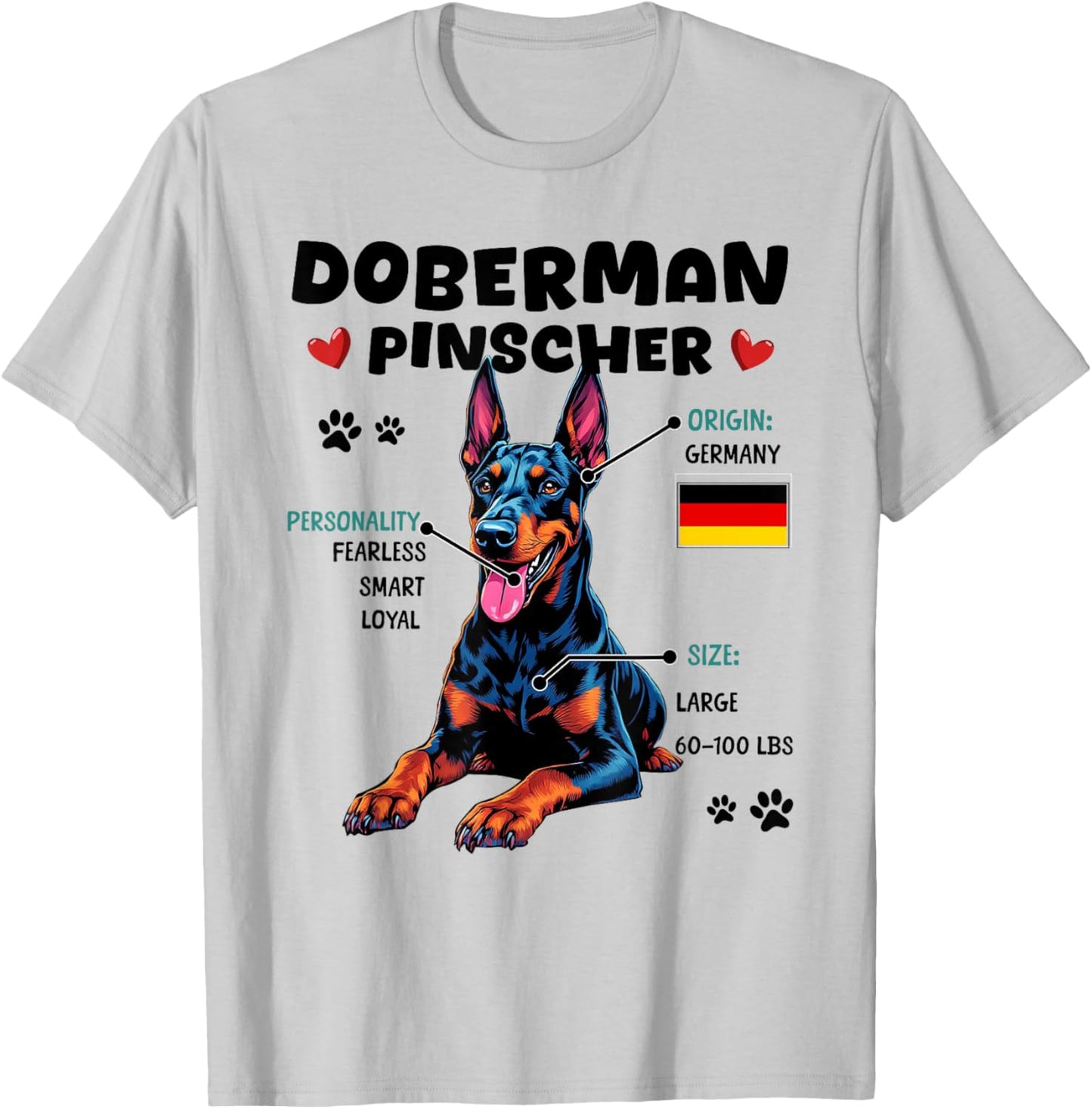 Doberman Pinscher Owner Funny Doberman Lover T-Shirt - T-Shirt | Ash