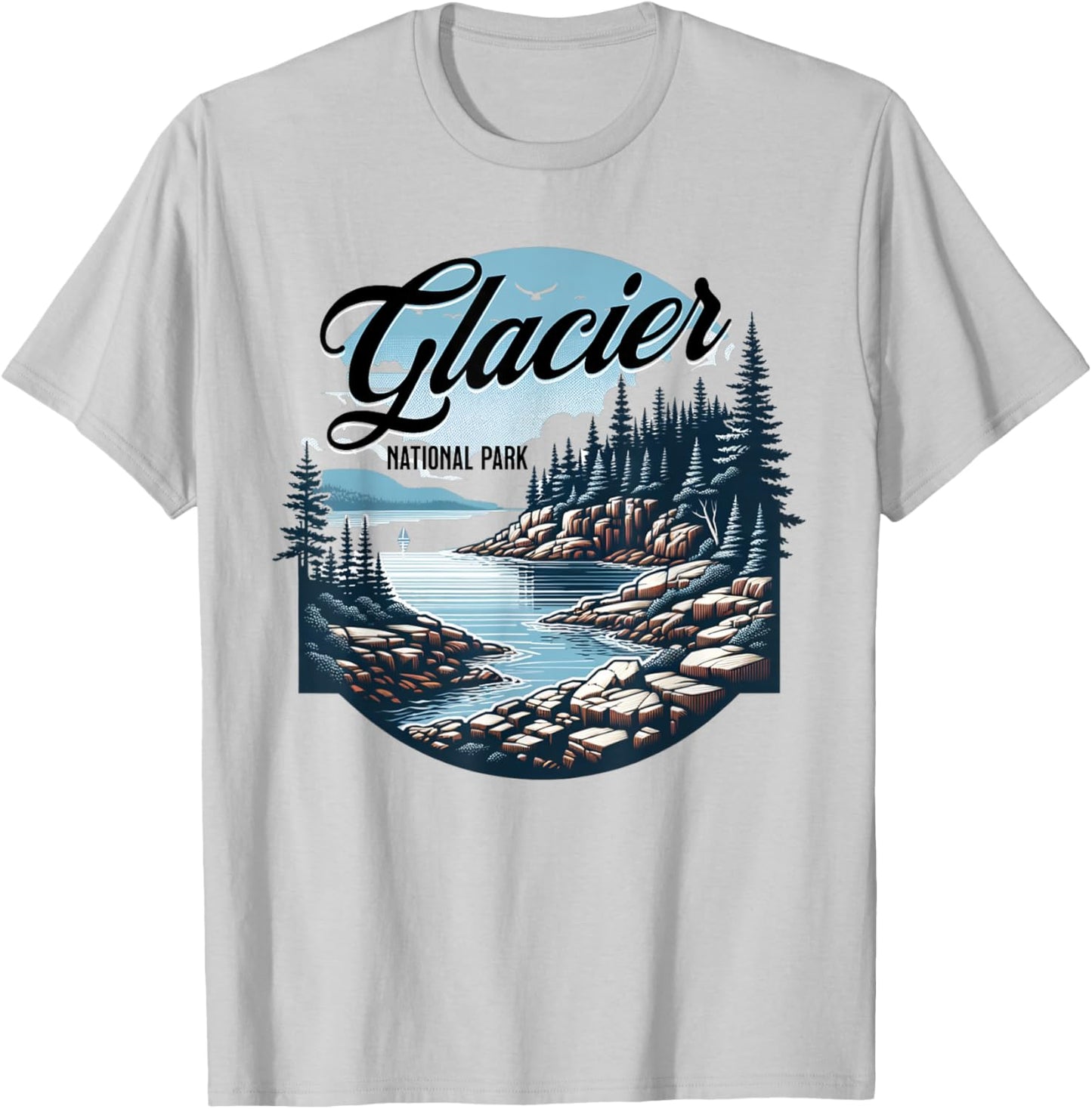 Glacier National Park T-Shirt - T-Shirt | Ash