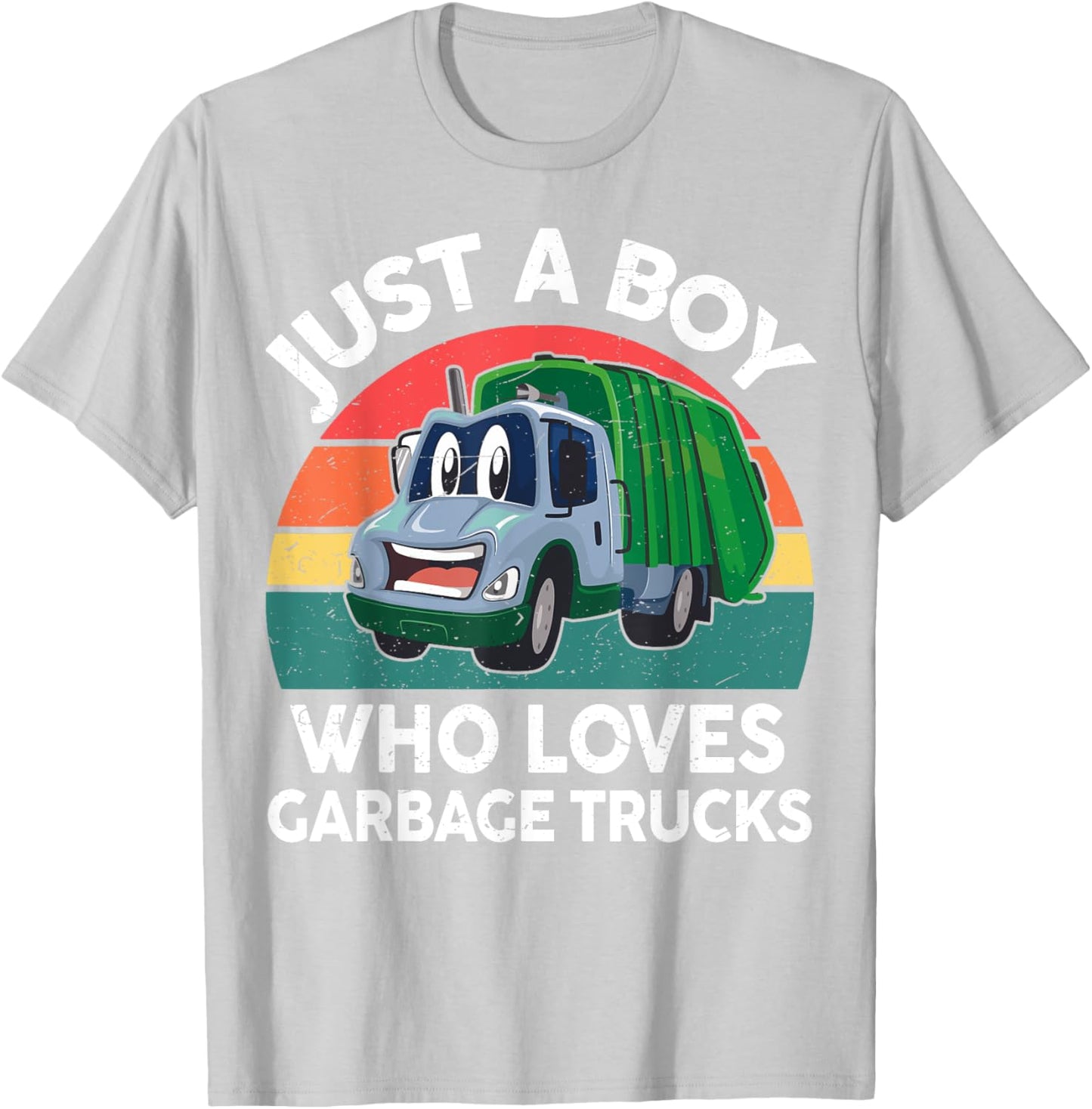 Toddler Boy Who Loves Garbage Trucks Shirt Trash Truck Kids T-Shirt - T-Shirt | Ash