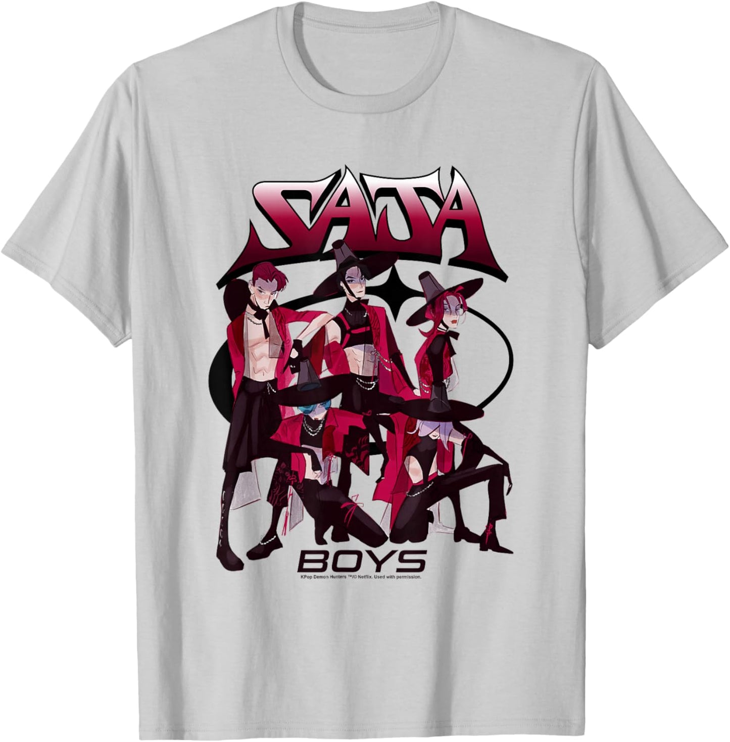 Kpop Demon Hunters Saja Boys Demon Group T-Shirt - T-Shirt | Ash