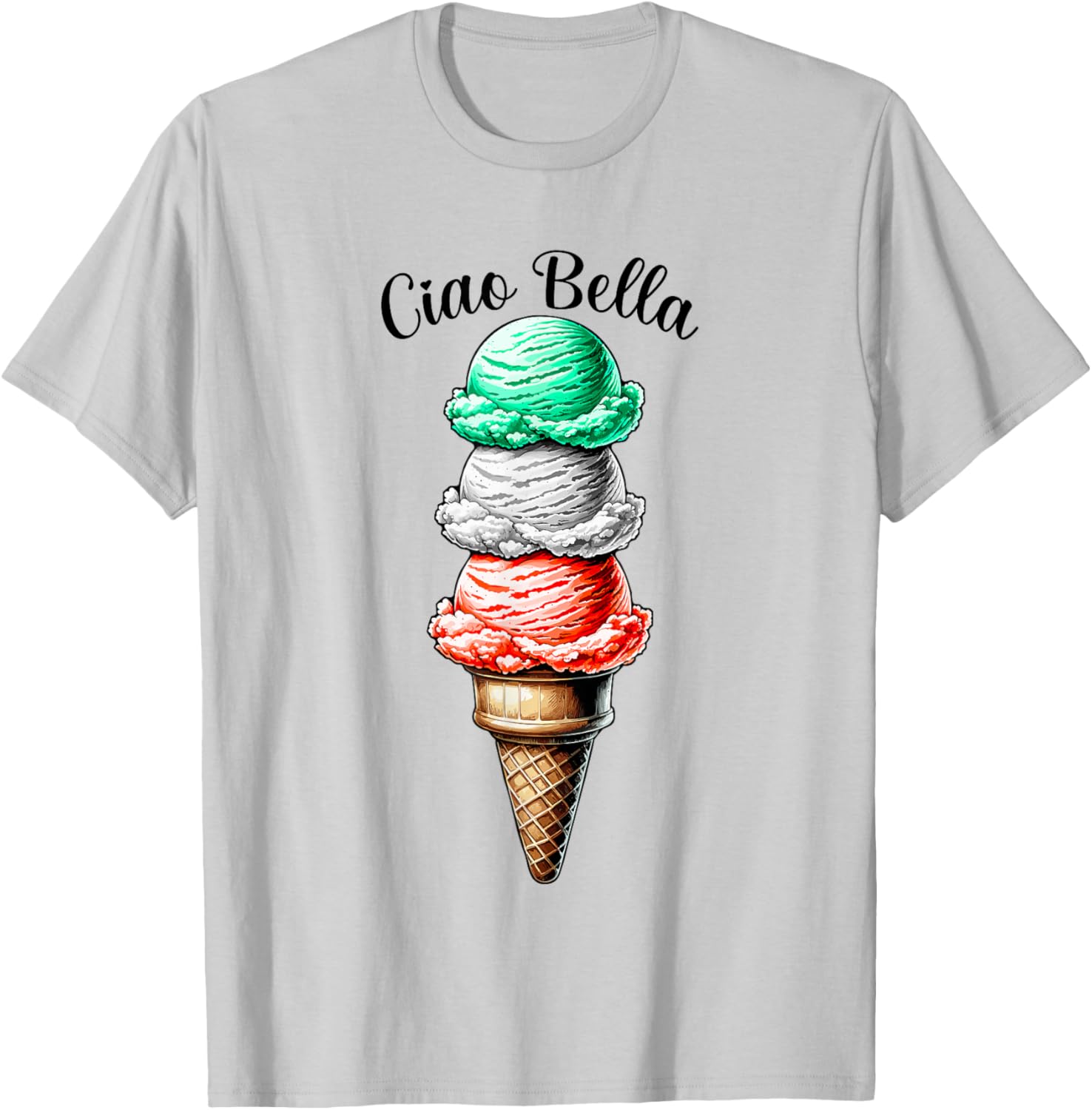 Italian Ice Cream Ciao Bella T-Shirt - T-Shirt | Ash