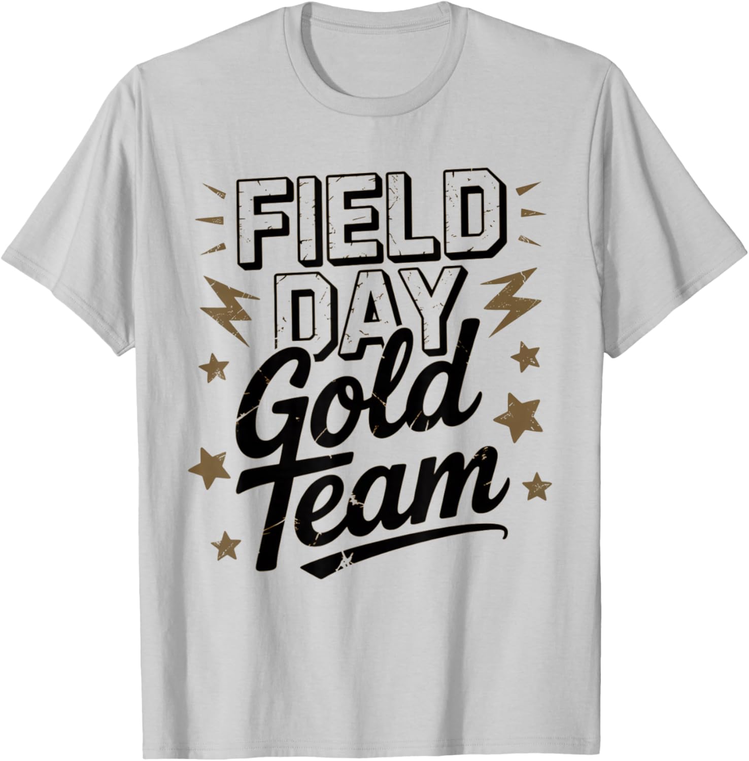 Bruh Field Day Gold Team Field Day Motivational Spirit Week T-Shirt - T-Shirt | Ash