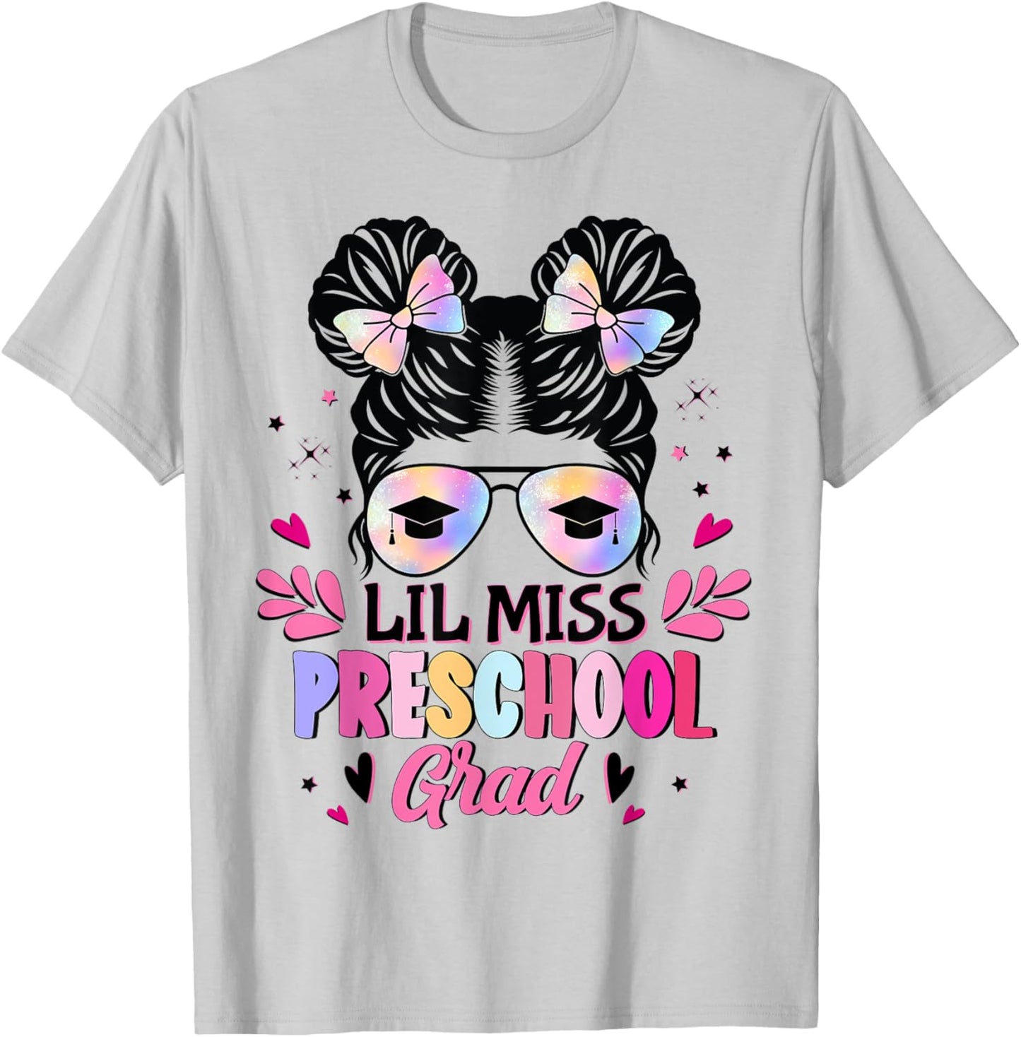 Lil Miss Preschool Grad Graduation Last Day Of Preschool T-Shirt - T-Shirt | Ash