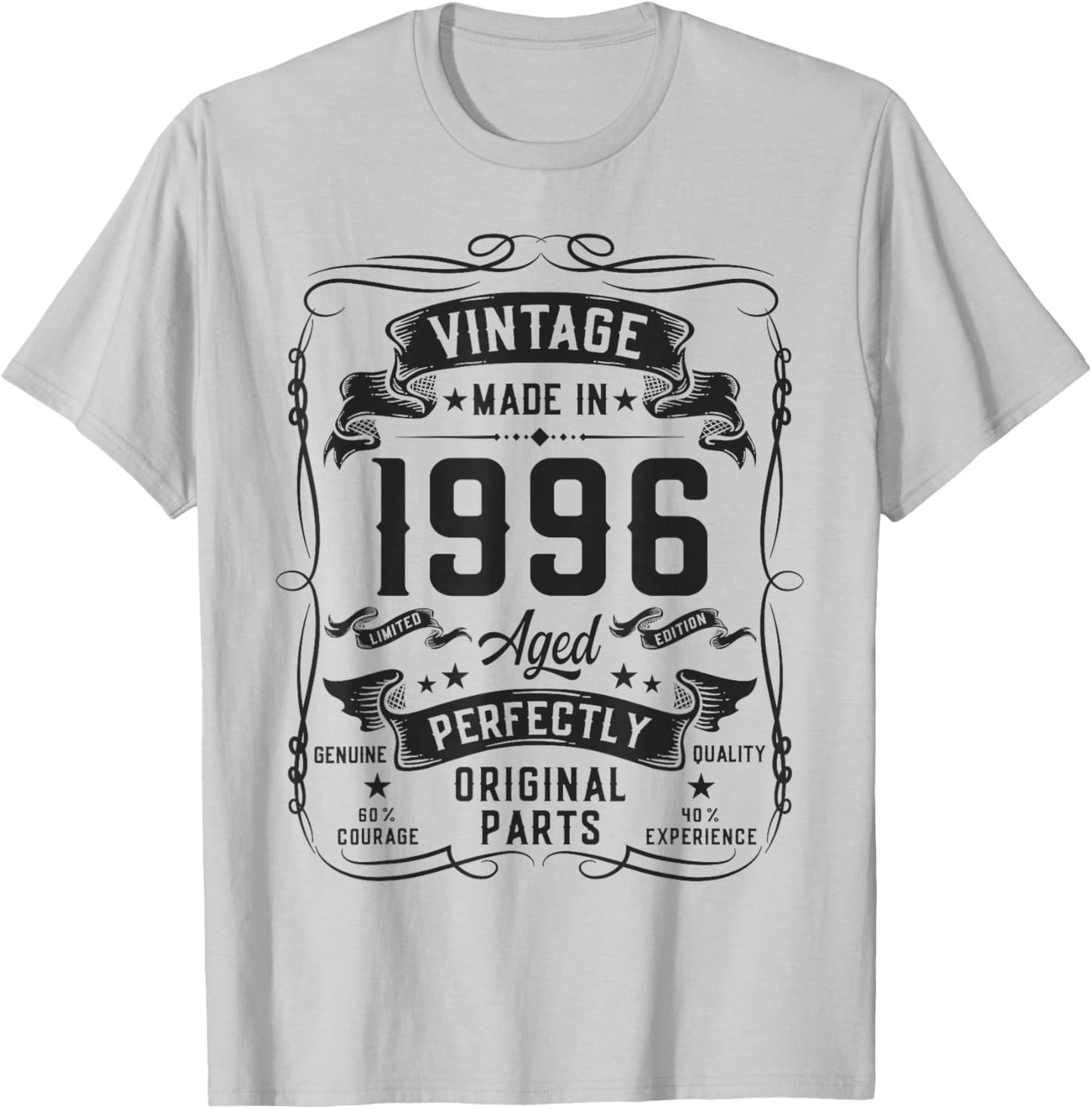 Vintage 1996 30yr 30th Birthday Gifts 30 Years Old T-Shirt - T-Shirt | Ash