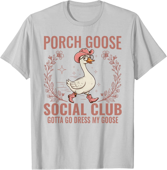 Porch Goose Social Club Gotta Go Dress My Goose Lover T-Shirt - T-Shirt | Ash