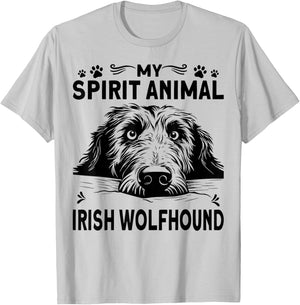 Irish Dog Greyhound Clothes Ireland Irish Wolfhound T-Shirt - T-Shirt | Ash