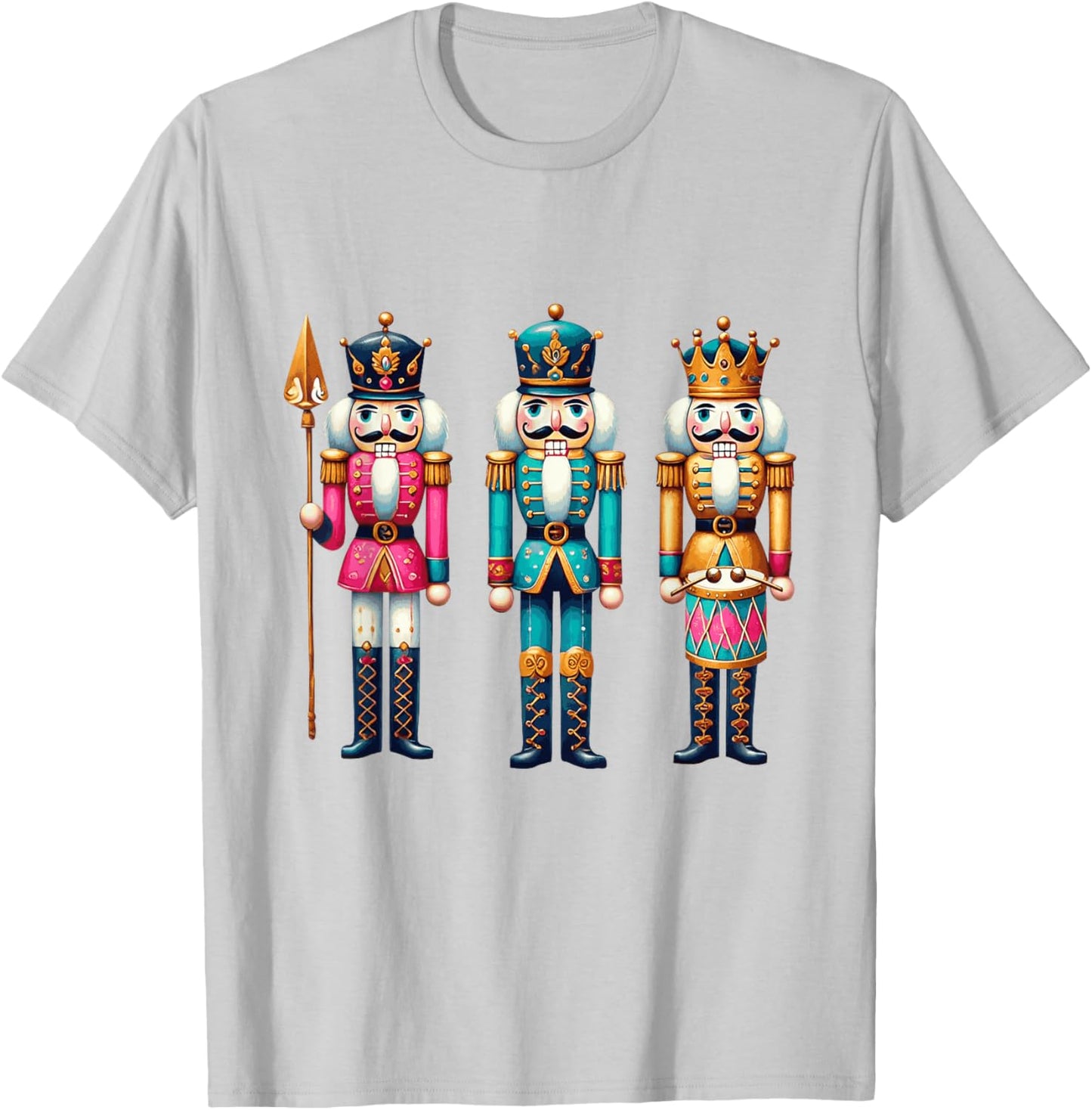 Nutcracker Squad Holiday Christmas Xmas Pajamas Women Kids T-Shirt - T-Shirt | Ash
