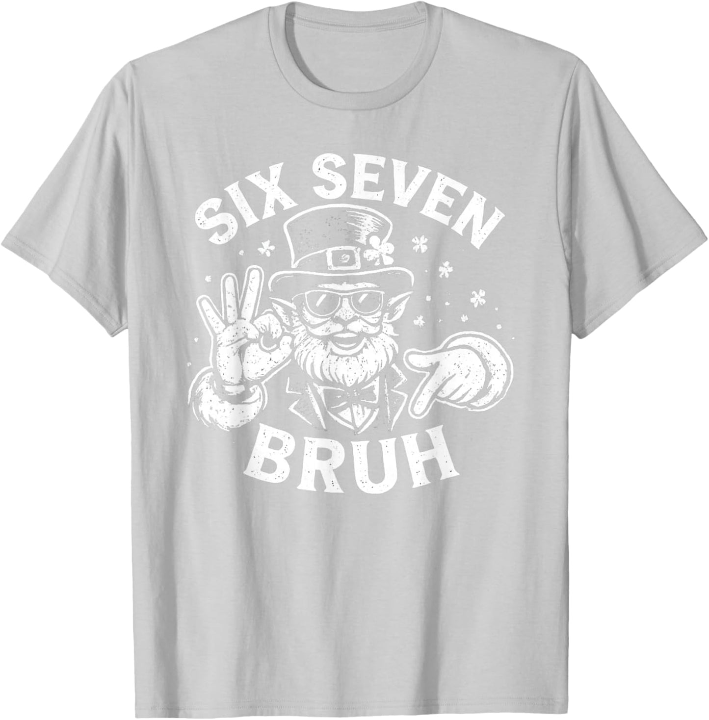 67 Bruh St Patricks Day Leprechaun Six Siven Boys Pajamas T-Shirt - T-Shirt | Ash