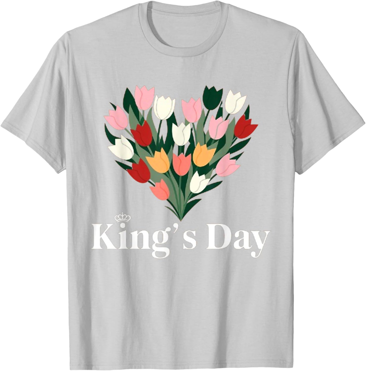 Koningsdag Netherlands 2025 Crown Funny Kings Day Amsterdam T-Shirt - T-Shirt | Ash