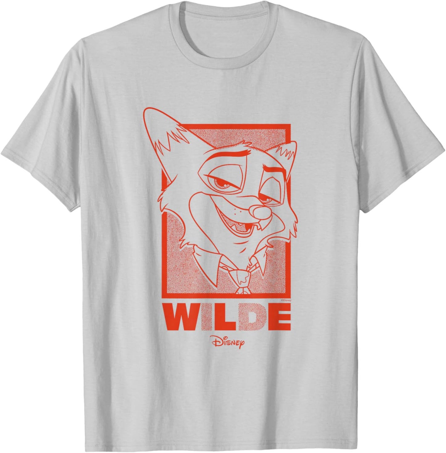 Disney Zootopia 2 Nick Wilde Bold Neon Graphic T-Shirt - T-Shirt | Ash