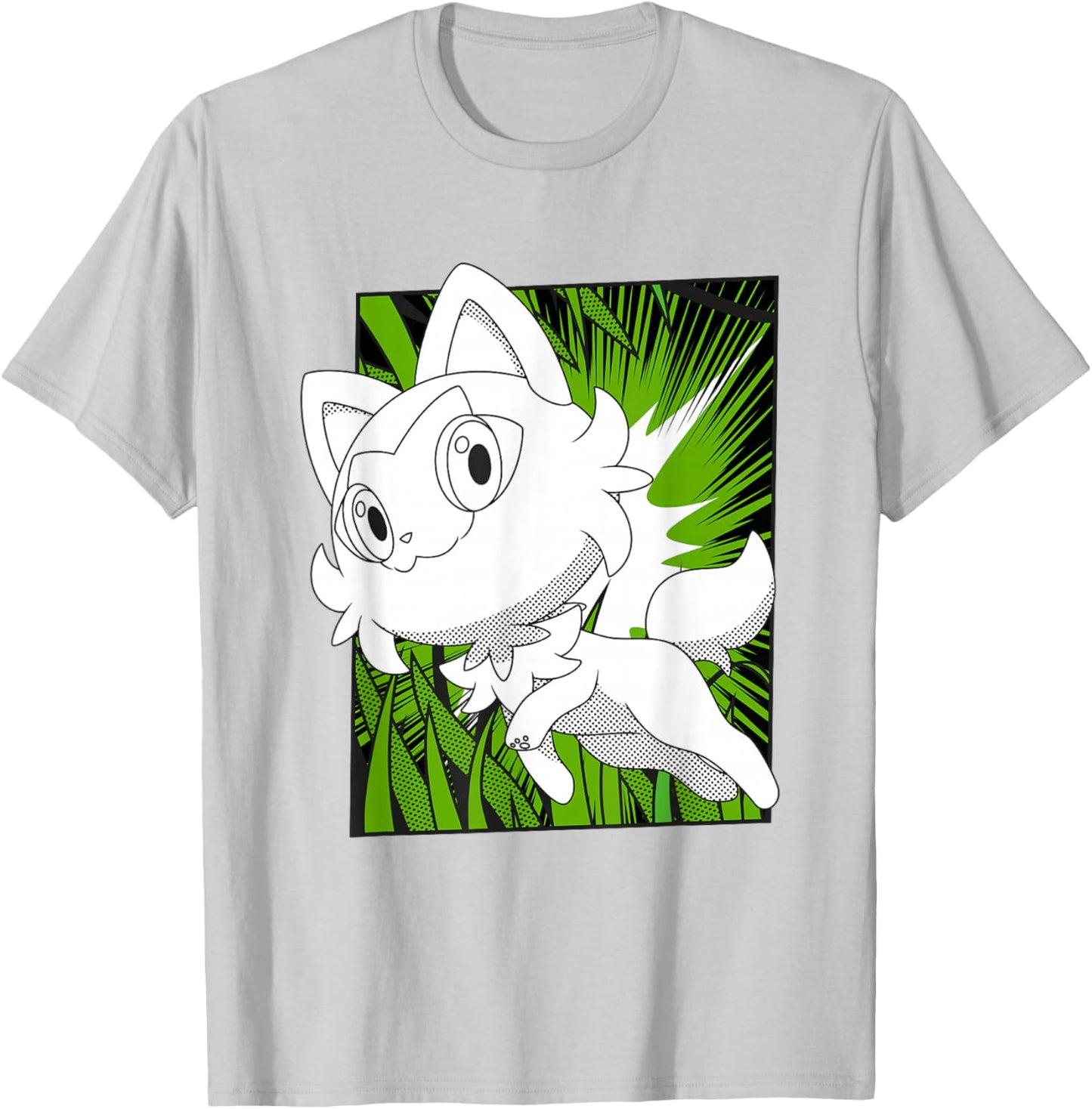 Pokémon Sprigatito In The Grass Manga Panel T-Shirt - T-Shirt | Ash