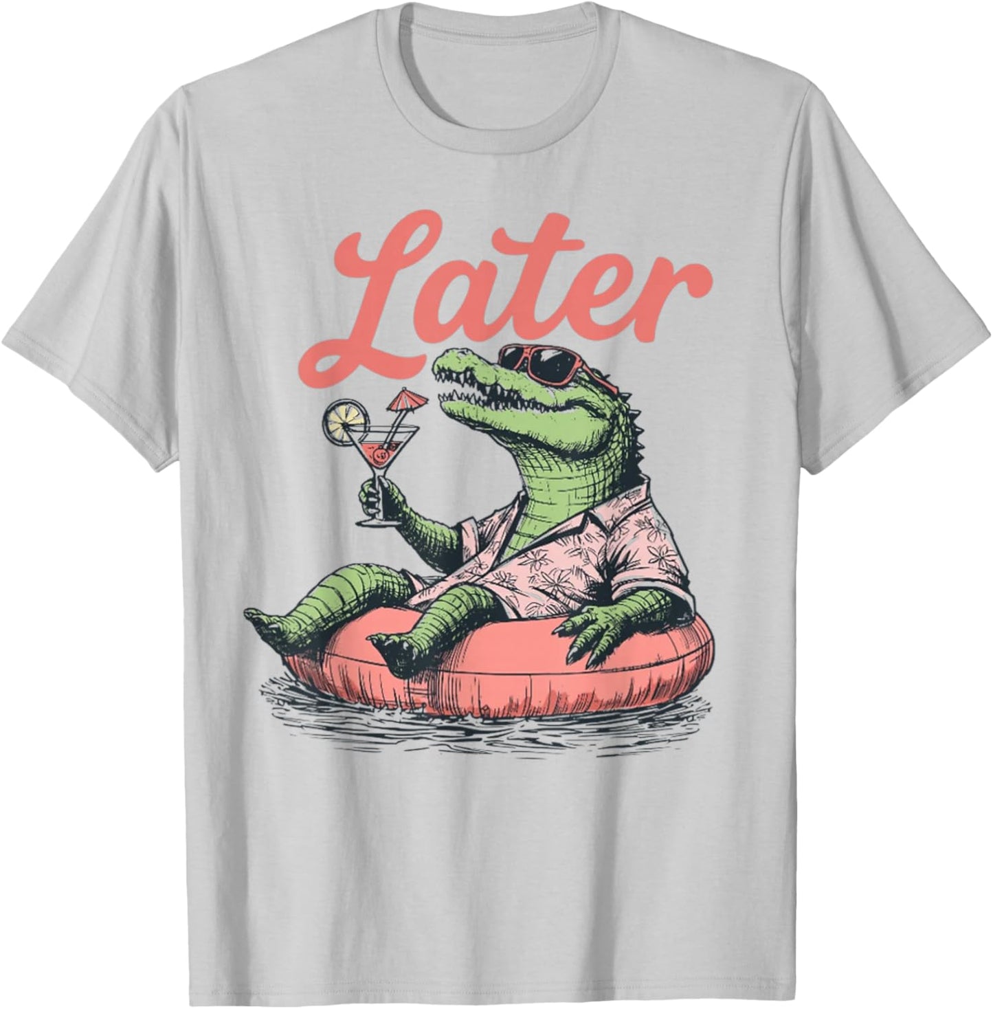 See You Later Teacher Summer Alligator Last Day of School T-Shirt - T-Shirt | Ash