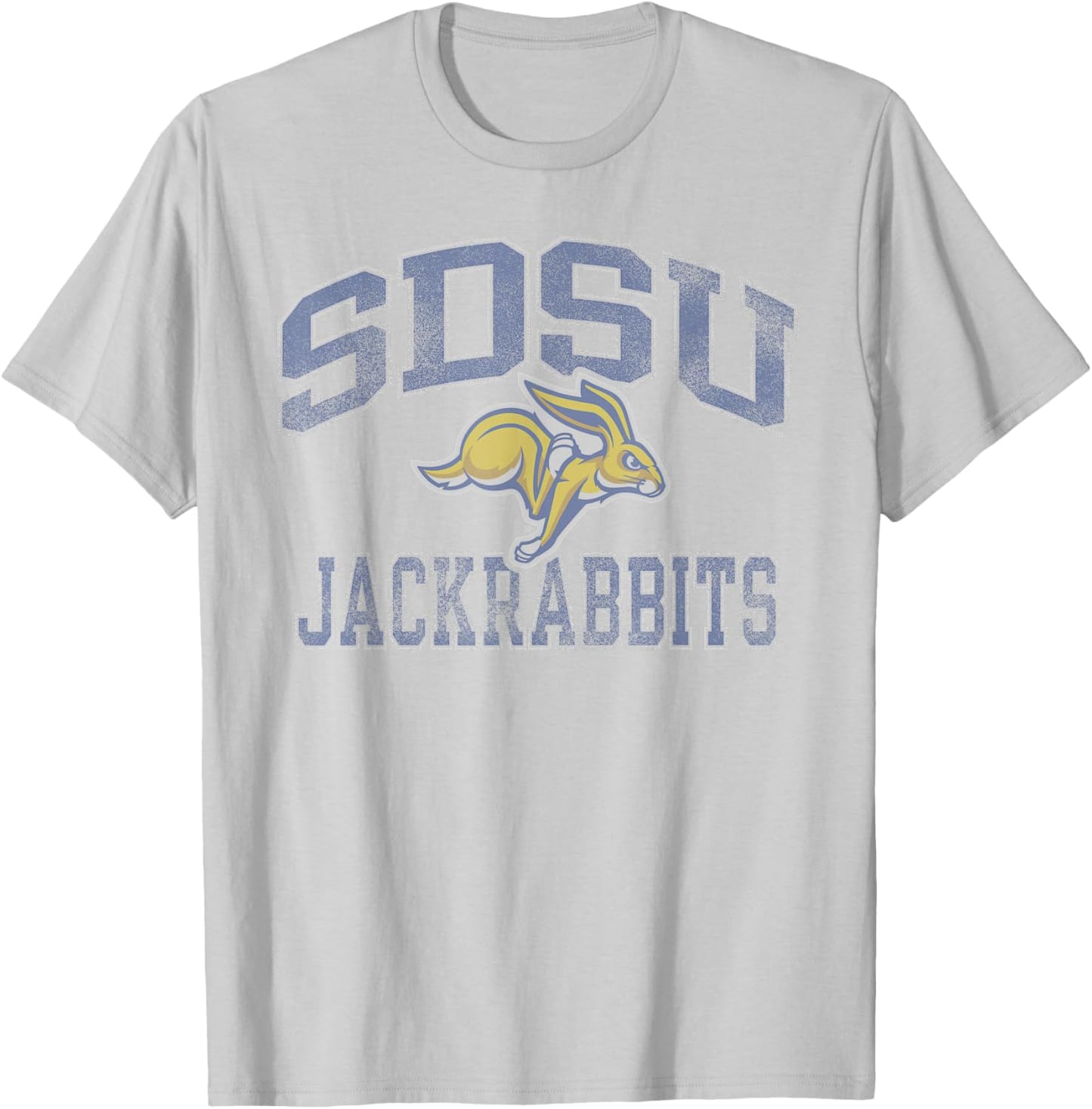 South Dakota State Jackrabbits Vintage Worn Gray T-Shirt - T-Shirt | Ash