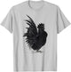 Funny Vintage Black Rooster Cock Chicken T-Shirt - T-Shirt | Ash